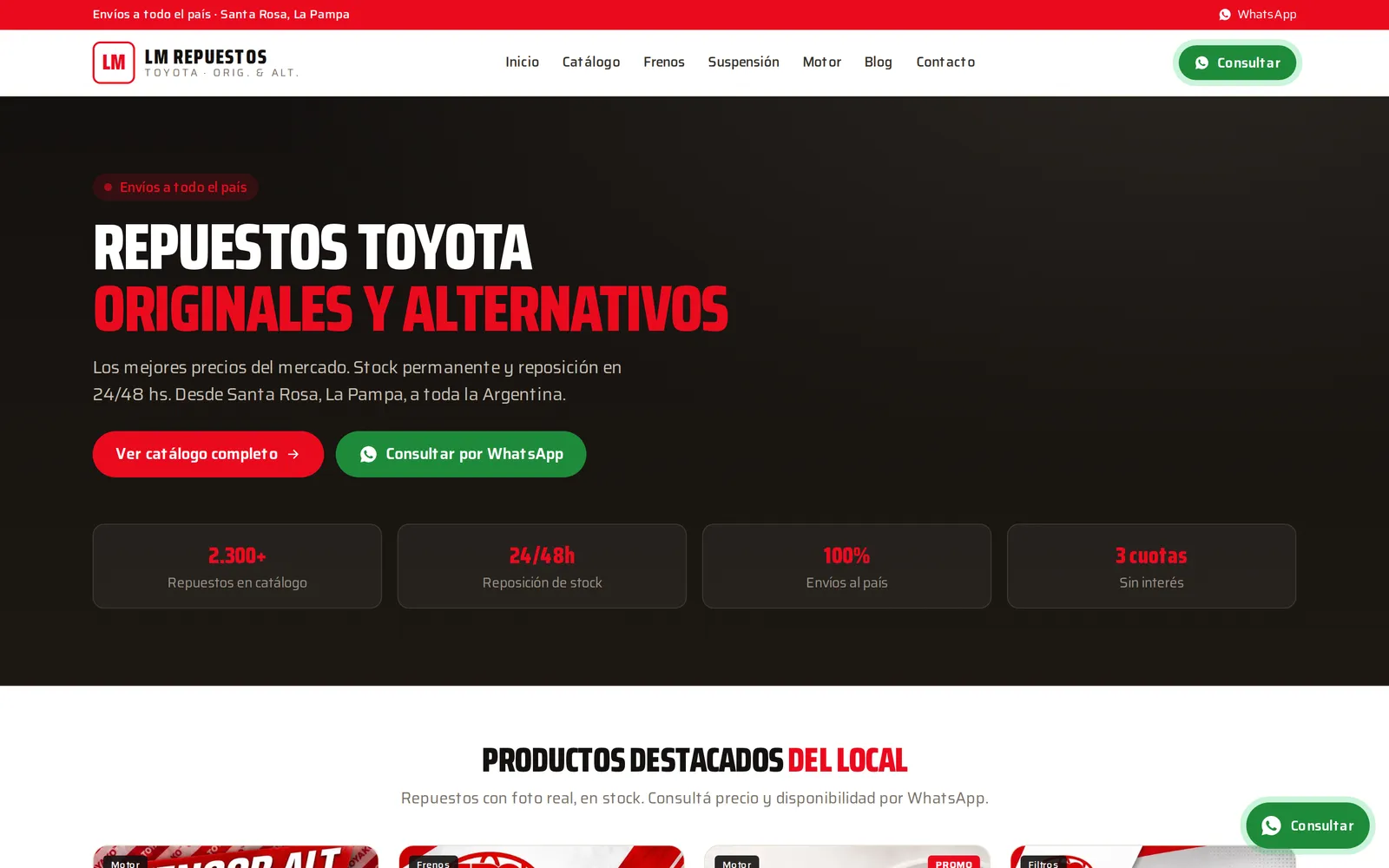 Tienda online de LM Repuestos